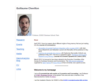 Tablet Screenshot of guillaume-chevillon.faculty.essec.edu